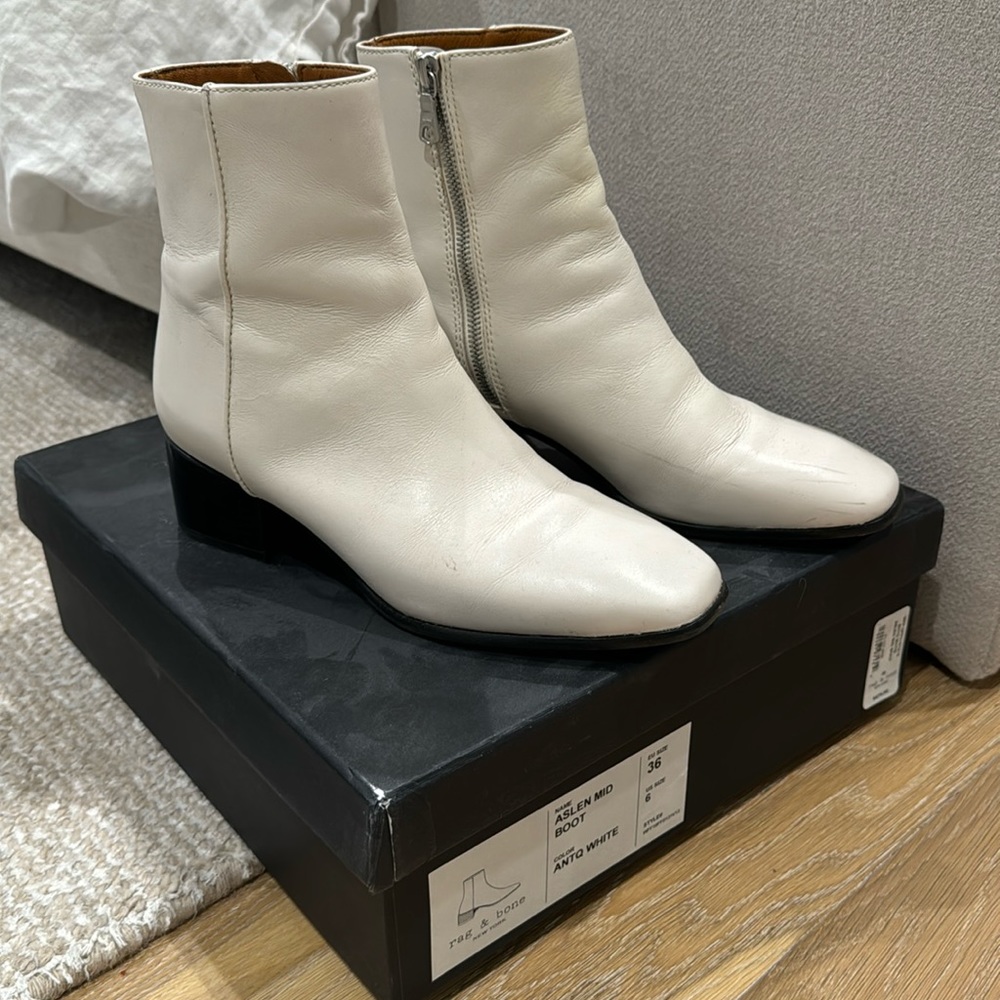 Rag and bone Aslen Mid Boot Antiq White 36